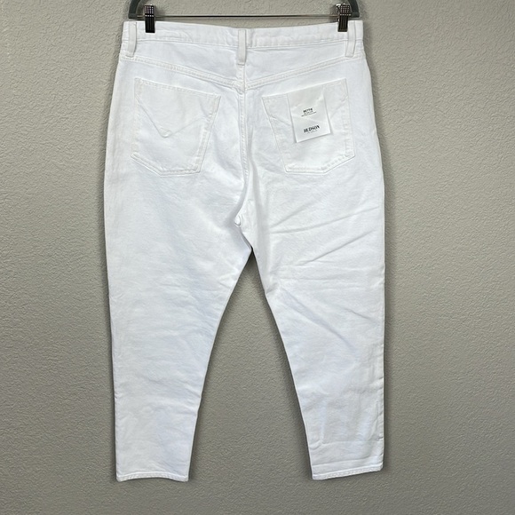 NWT Hudson Bettie Taper Jeans White High Rise Ankle Sz 32 - Picture 5 of 14